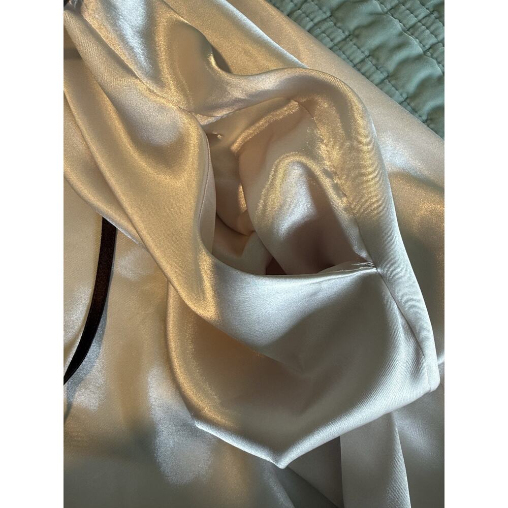 Vintage Sensara Full Length Robe Satin-Feel Small Medium Champagne - Picture 9 of 10